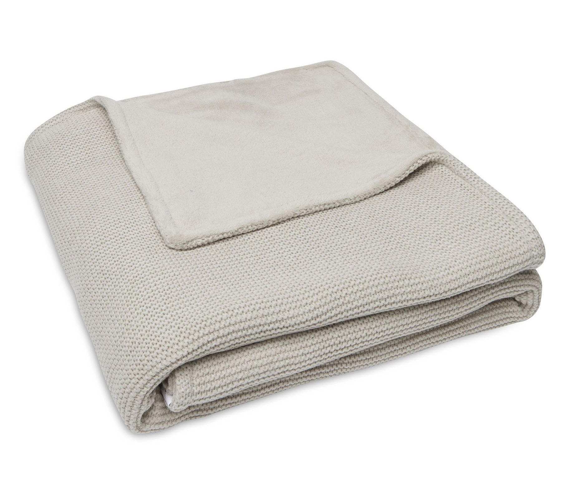 Ledikantdeken Basic Knit Fleece – Nougat