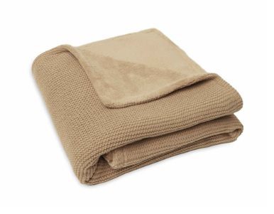 Wiegdeken Basic Knit Fleece – Biscuit