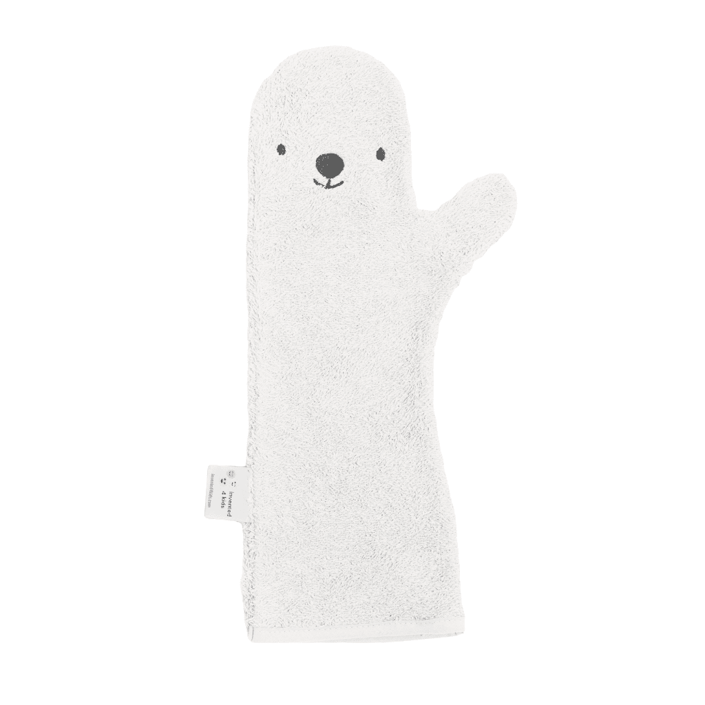 Baby Shower Glove Bear – White