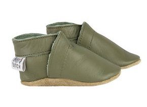Slofjes Leather Uni – Olive Green