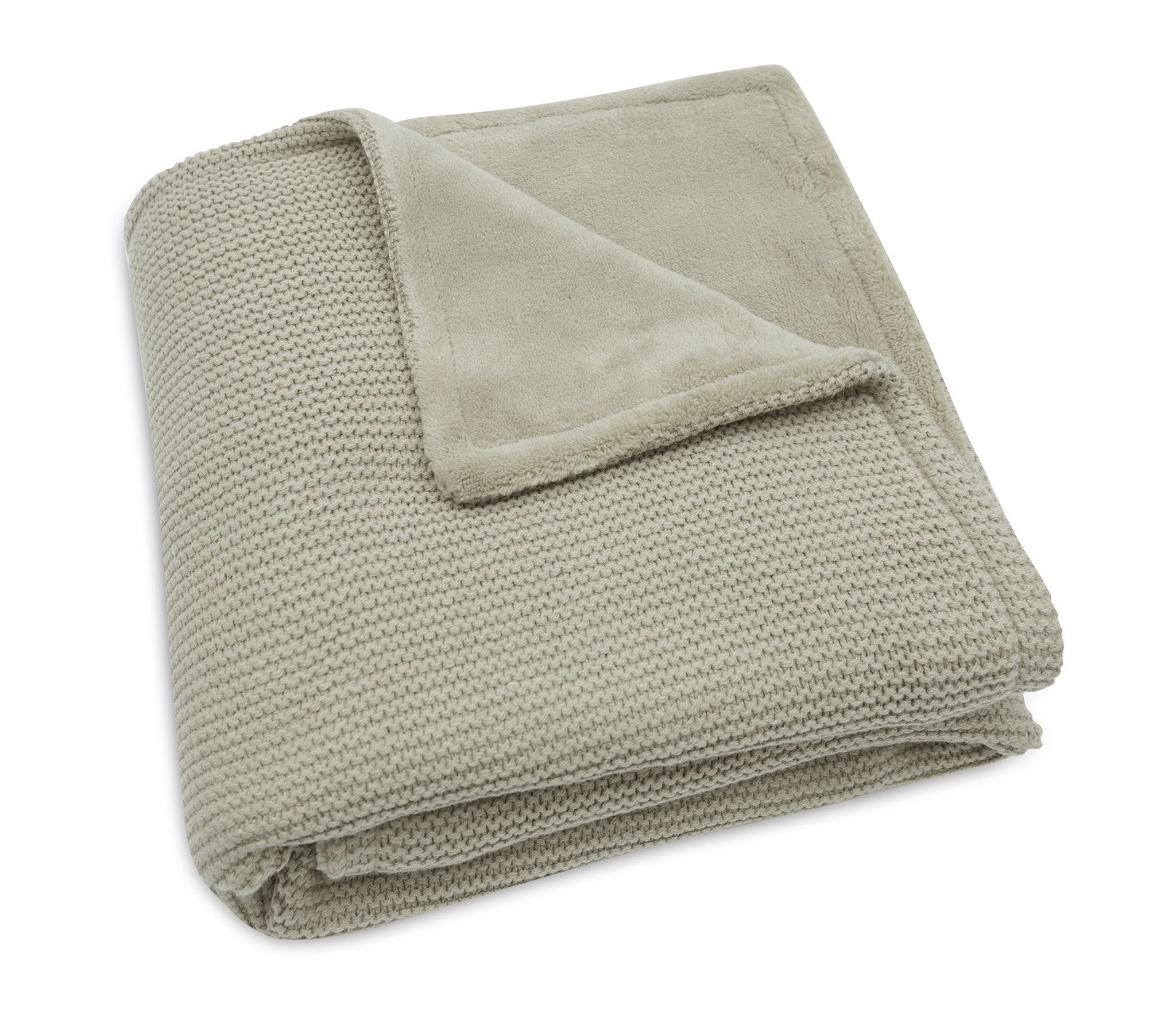 Wiegdeken Basic Knit Fleece – Olive Green