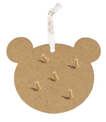 Prikbord Bear with 5 pins – Brown