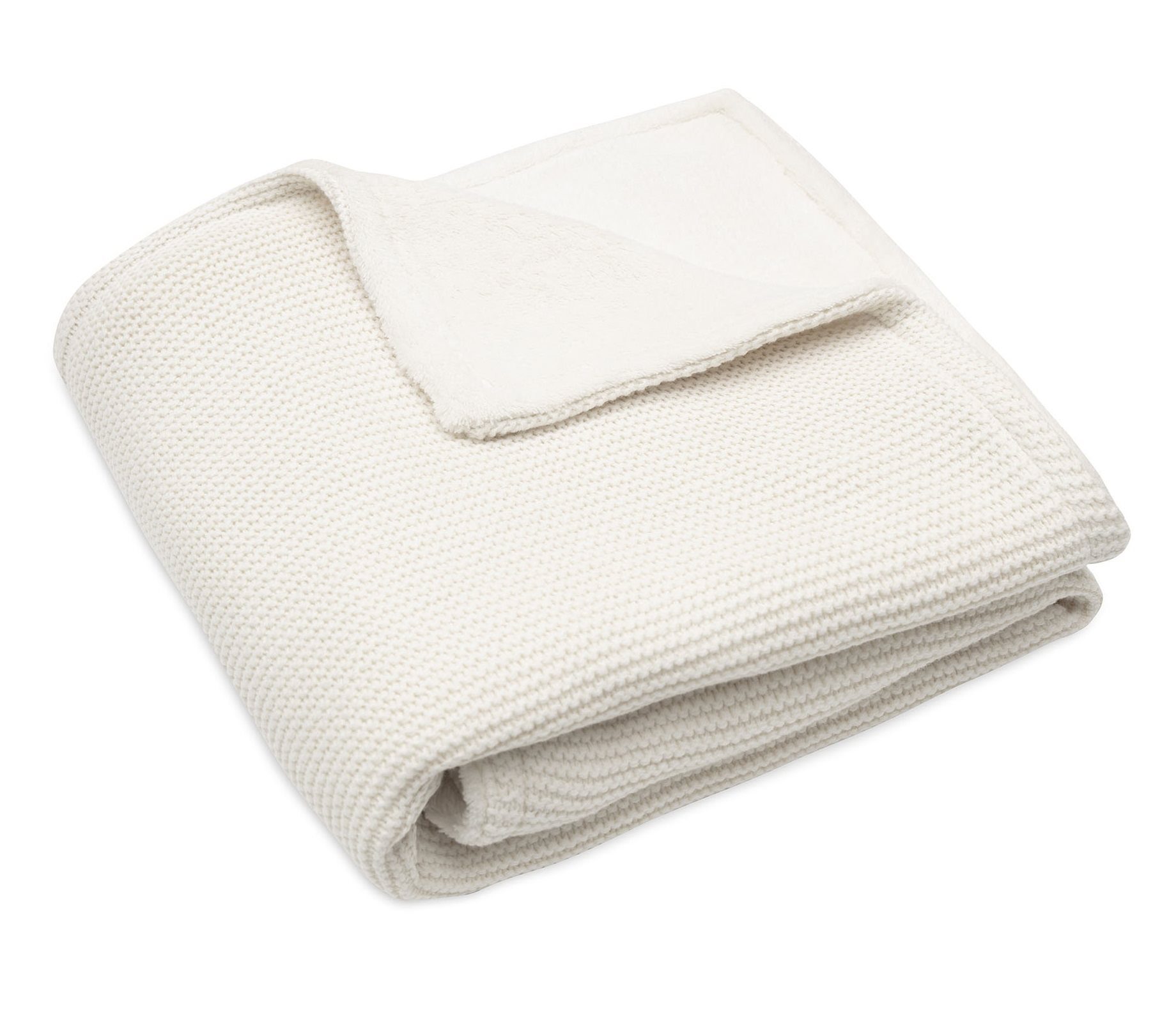 Wiegdeken Basic Knit Fleece – Ivory