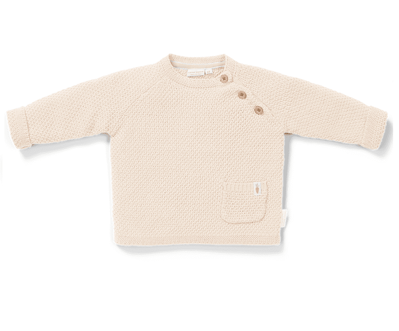 Sweater Gebreid Pocket – Beige