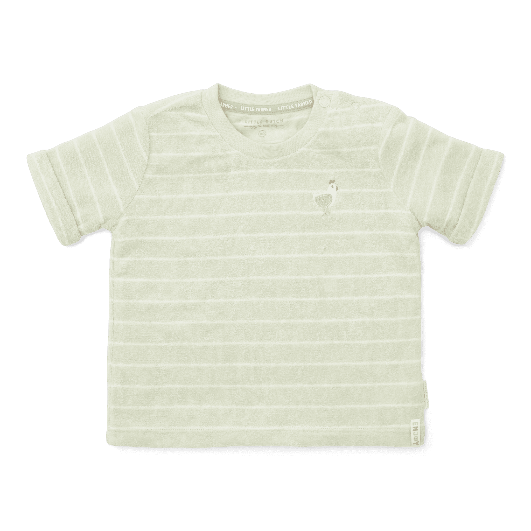 Shirt Shortsleeve Badstof Stripes – Mint